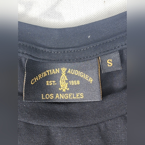 Authentic Christian Audigier rhinestone skull T shirt (ptp 16") - Picture 5 of 9